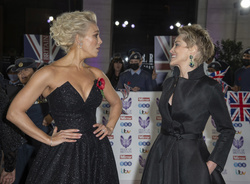 Hannah Waddingham  and Sharon Stone