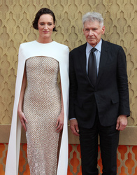 Phoebe Waller-Bridge and Harrison Ford
