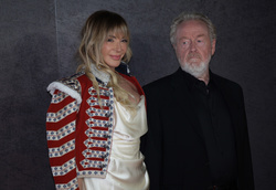 Ridley Scott and Giannina Facio