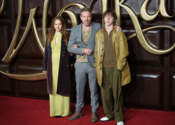 Manon McCrory-Lewis, Damian Lewis and  Gulliver McCrory-Lewis 