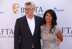Charlie Brooker and Konnie Huq