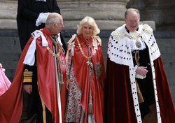 King Charles III, Queen Camilla and Michael Mainelli