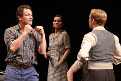 Kate Fleetwood, Dominic West  and Callum Scott-Howells